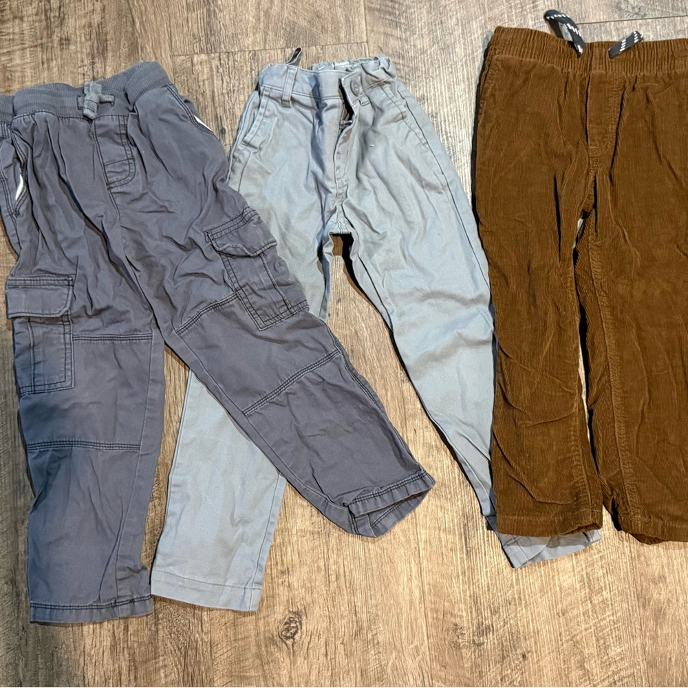 Kids Cargo & Corduroy Pants Mix - Blue, Light Blue, Brown